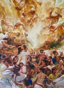 Los ángeles les ministraron cristianos católicos Pinturas al óleo